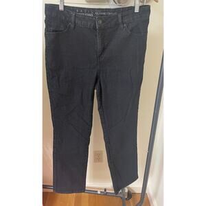 Basic Editions Womens Jeans Sz 10 Classic Straight Stretch Dark Pockets RN42000